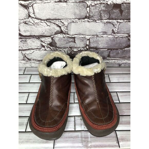 Merrell Spirit Tibet Low Espresso Dark Cinnamon Fur Booties Shoes Women Sz 7M US - Picture 16 of 16